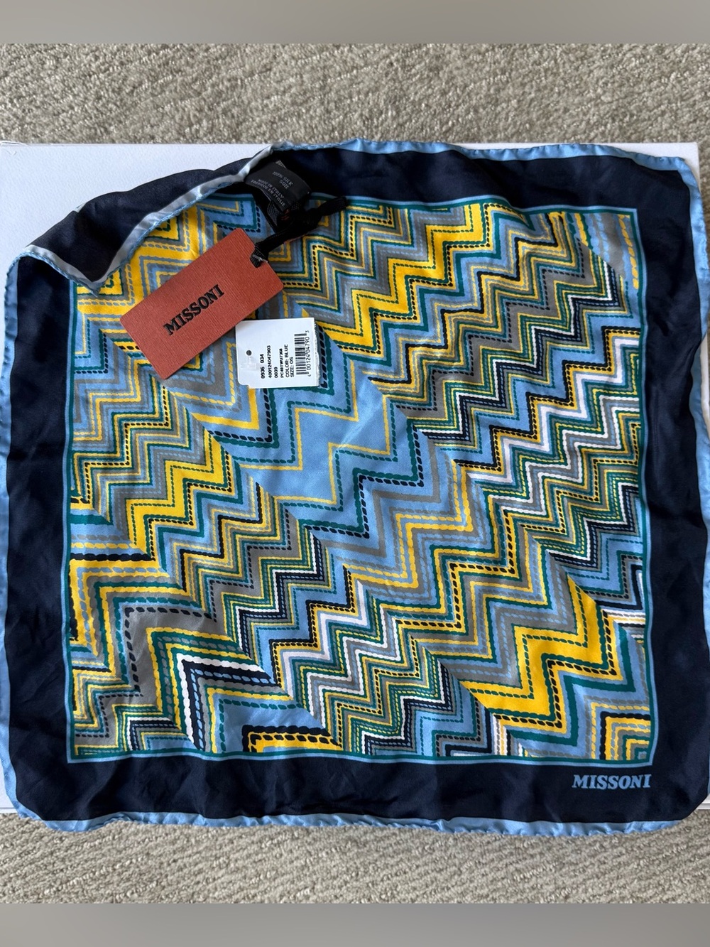Missoni Zigzag Throw in Blue, Yellow and Black